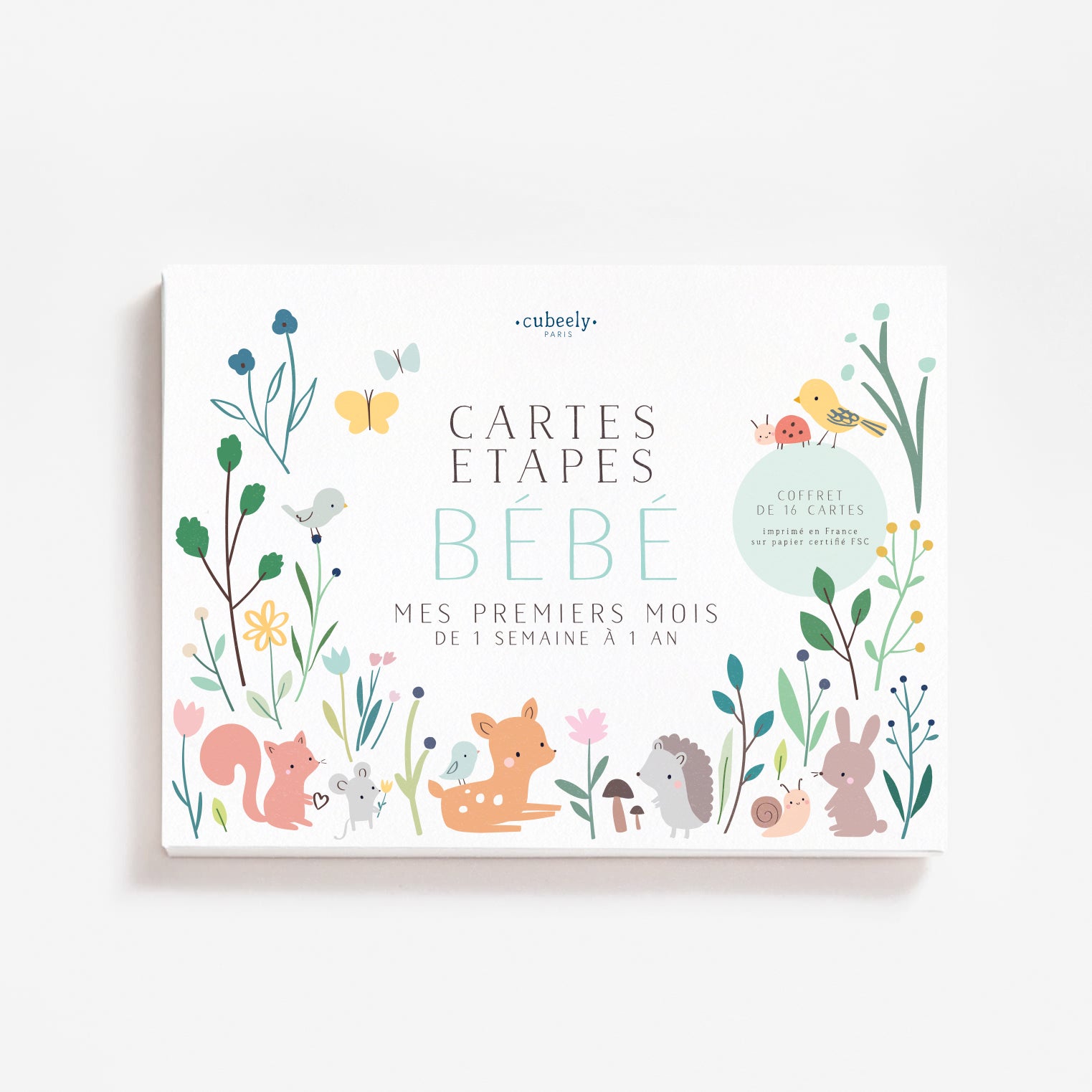 Carte naissance Bébé Loutre Studio Eleven - Pastel Shop